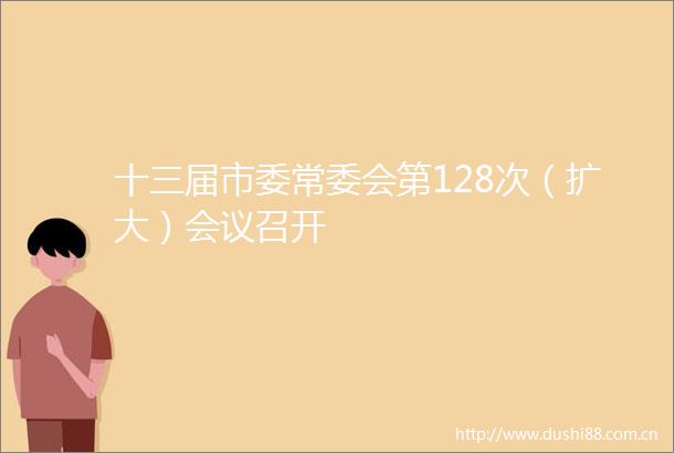 十三届市委常委会第128次（扩大）会议召开