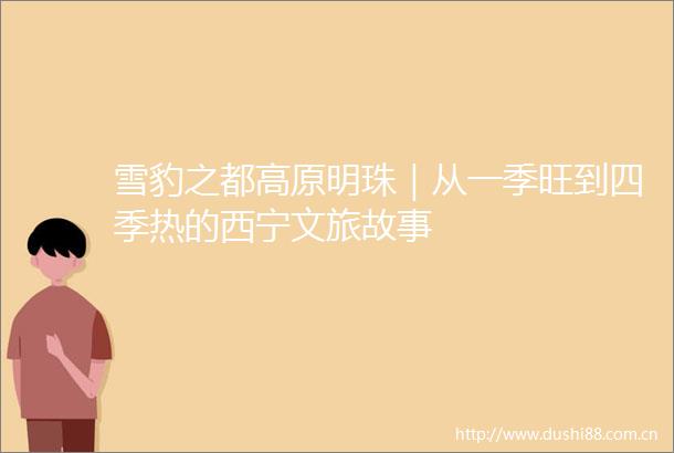 雪豹之都高原明珠｜从一季旺到四季热的西宁文旅故事