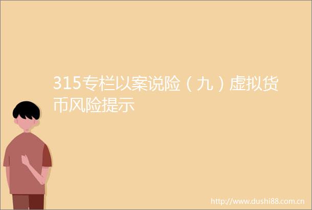 315专栏以案说险（九）虚拟货币风险提示