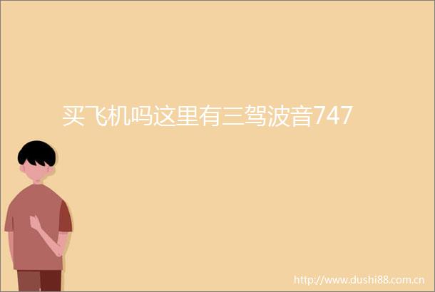 买飞机吗这里有三驾波音747