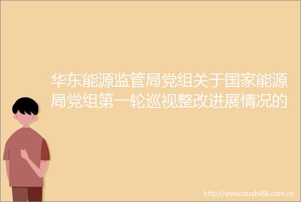 华东能源监管局党组关于能源局党组第一轮巡视整改进展情况的通报