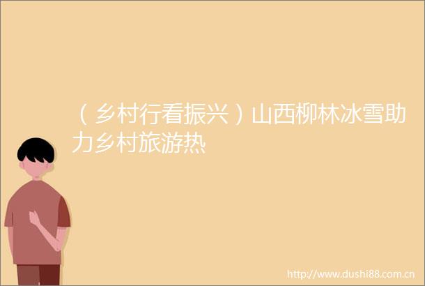 （乡村行看振兴）山西柳林冰雪助力乡村旅游热