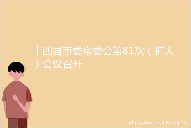 十四届市委常委会第81次（扩大）会议召开