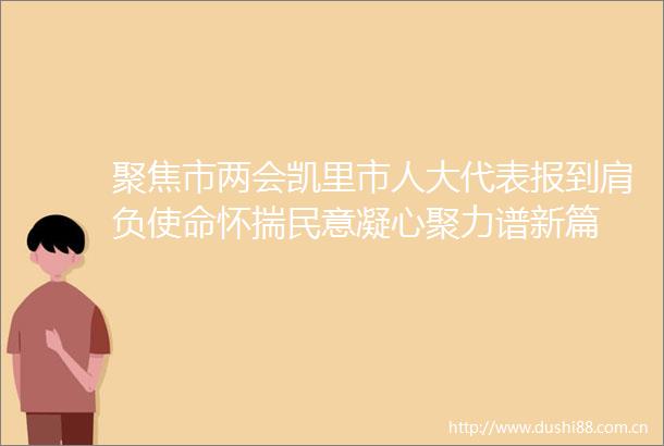 聚焦市两会凯里市人大代表报到肩负使命怀揣民意凝心聚力谱新篇