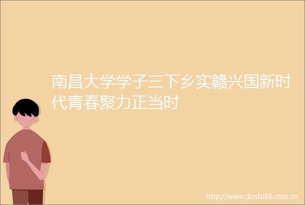 南昌大学学子三下乡实赣兴国新时代青春聚力正当时