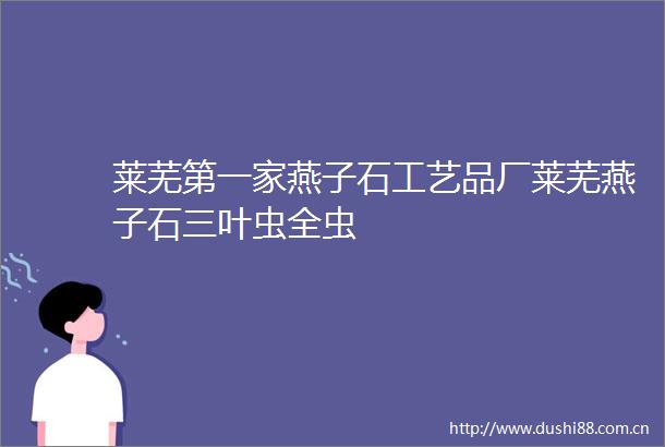莱芜第一家燕子石工艺品厂莱芜燕子石三叶虫全虫