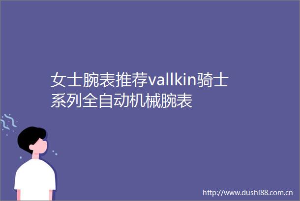 女士腕表推荐vallkin骑士系列全自动机械腕表