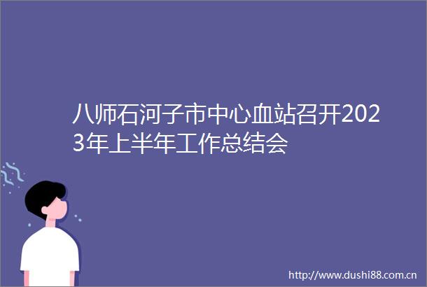 八师石河子市中心血站召开2023年上半年工作总结会