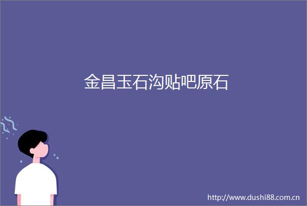金昌玉石沟贴吧原石