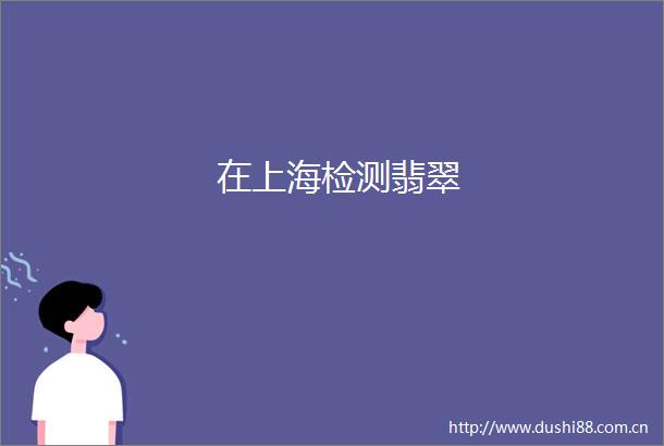 在上海检测翡翠