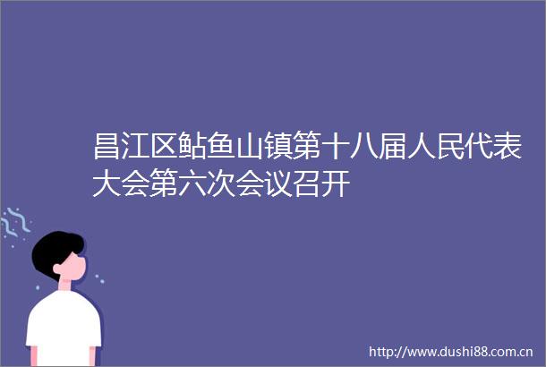 昌江区鲇鱼山镇第十八届代表大会第六次会议召开