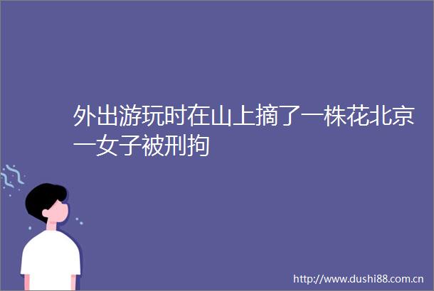 外出游玩时在山上摘了一株花北京一女子被刑拘