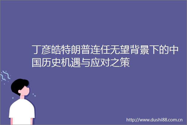 丁彦皓特朗普连任无望背景下的历史机遇与应对之策