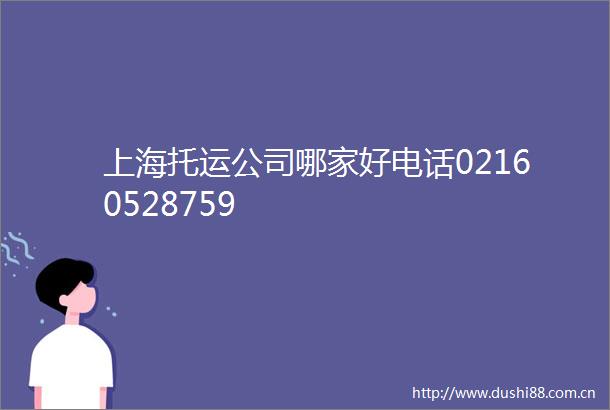 上海托运公司哪家好电话02160528759