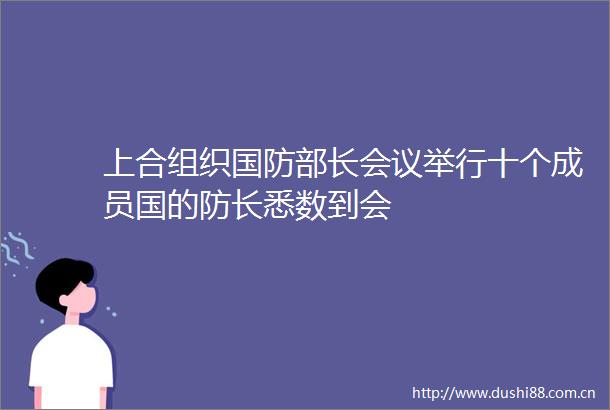 上合组织国防部长会议举行十个成员国的防长悉数到会