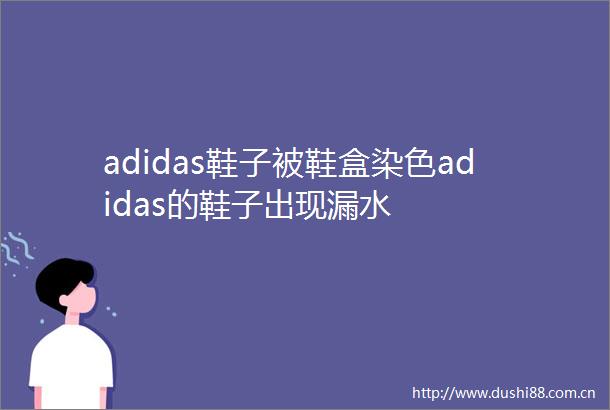 adidas鞋子被鞋盒染色adidas的鞋子出现漏水