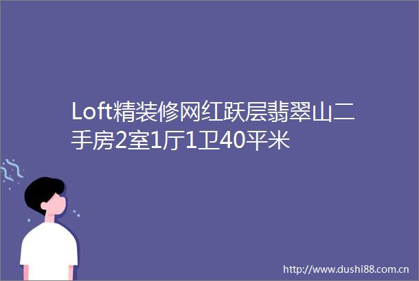 Loft精装修网红跃层翡翠山二手房2室1厅1卫40平米