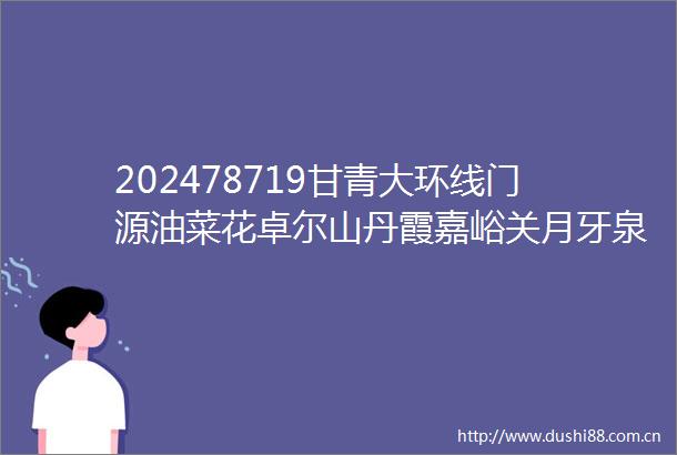 202478719甘青大环线门源油菜花卓尔山丹霞嘉峪关月牙泉莫高窟茫崖大柴旦水上雅丹茶卡青海湖