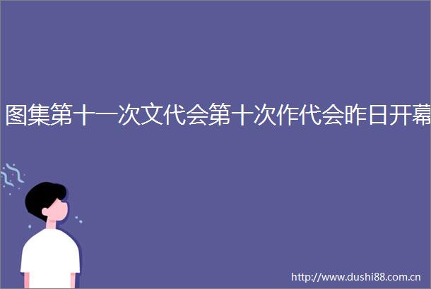 图集第十一次文代会第十次作代会昨日开幕