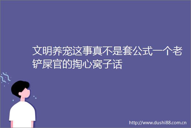 文明养宠这事真不是套公式一个老铲屎官的掏心窝子话