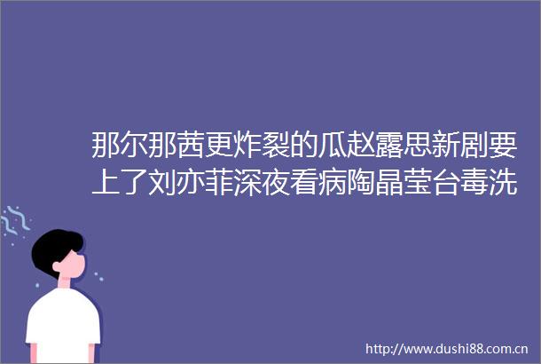 那尔那茜更炸裂的瓜赵露思新剧要上了刘亦菲深夜看病陶晶莹台毒洗白看不上流量女星的导演