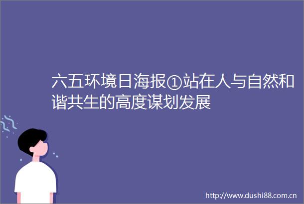 六五环境日海报①站在人与自然和谐共生的高度谋划发展