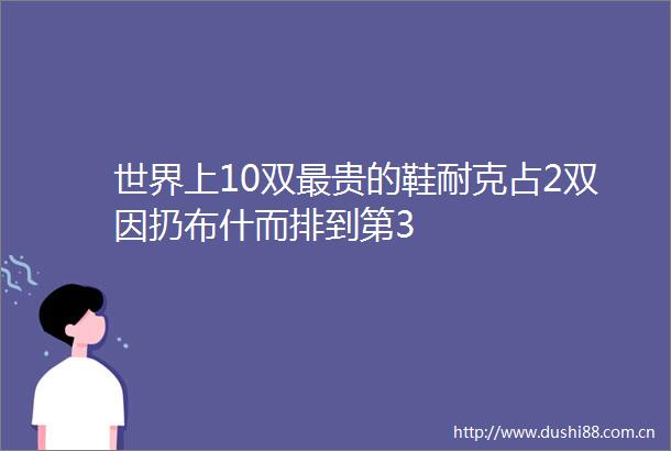 世界上10双最贵的鞋耐克占2双因扔布什而排到第3