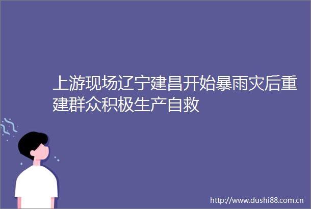 上游现场辽宁建昌开始暴雨灾后重建群众积极生产自救