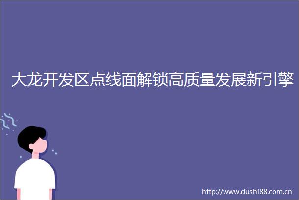 大龙开发区点线面解锁高质量发展新引擎