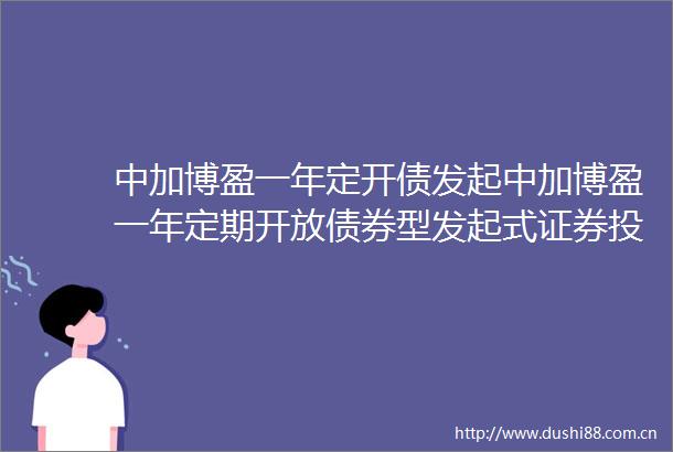 中加博盈一年定开债发起中加博盈一年定期开放债券型发起式证券投资基金招募说明书2025年06月05日更新