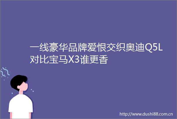 一线豪华品牌爱恨交织奥迪Q5L对比宝马X3谁更香