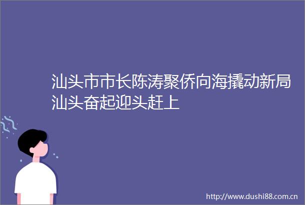 汕头市市长陈涛聚侨向海撬动新局汕头奋起迎头赶上