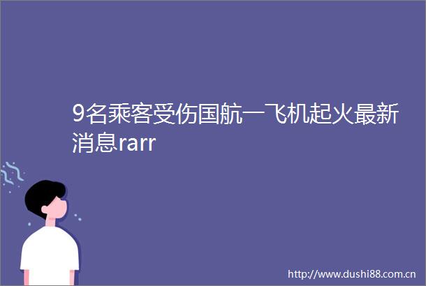 9名乘客受伤国航一飞机起火最新消息rarr