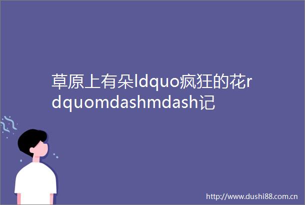 草原上有朵ldquo疯狂的花rdquomdashmdash记草原新派歌手苏勒亚其其格