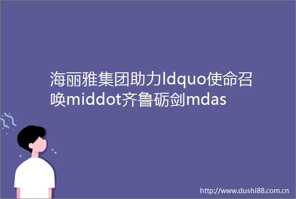海丽雅集团助力ldquo使命召唤middot齐鲁砺剑mdash2025rdquo地震灾害救援跨区域实战拉动演练成功举办