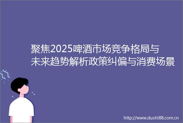 聚焦2025啤酒市场竞争格局与未来趋势解析政策纠偏与消费场景修复下的新机遇