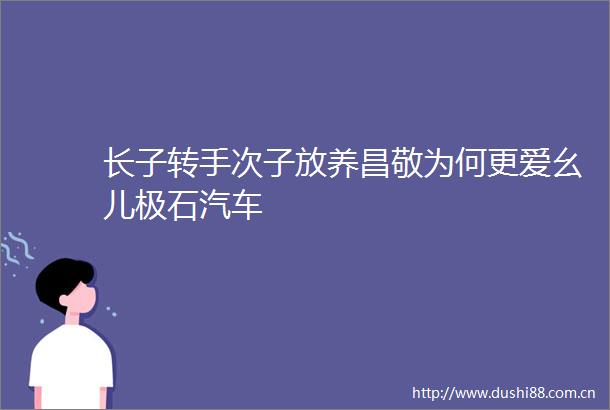 长子转手次子放养昌敬为何更爱幺儿极石汽车