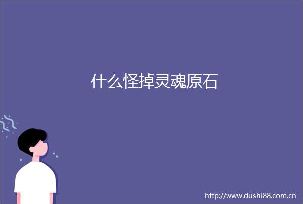 什么怪掉灵魂原石