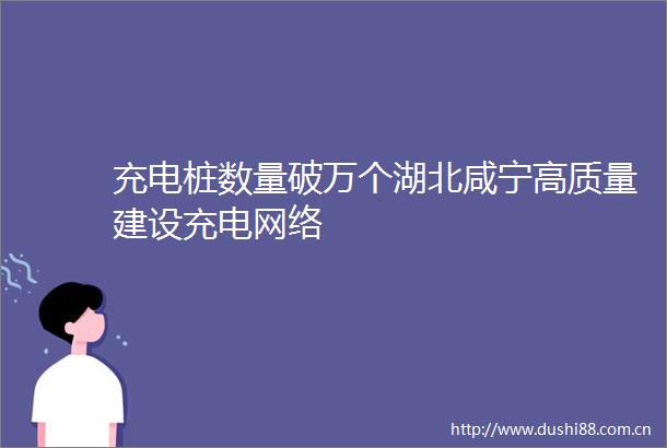 充电桩数量破万个湖北咸宁高质量建设充电网络