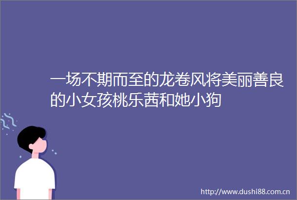 一场不期而至的龙卷风将美丽善良的小女孩桃乐茜和她小狗