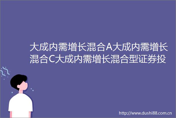 大成内需增长混合A大成内需增长混合C大成内需增长混合型证券投资基金更新招募说明书