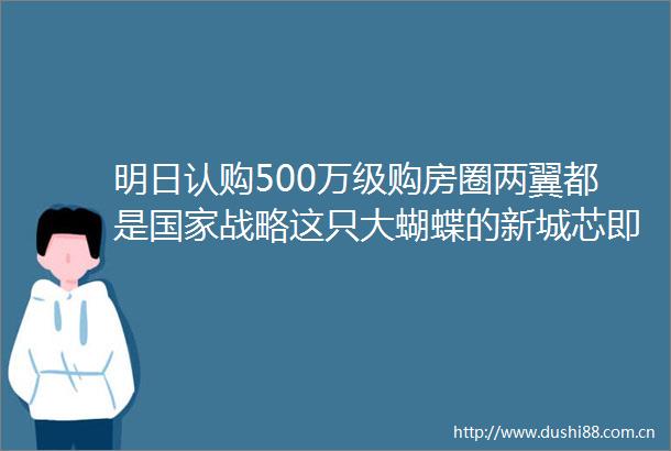 明日认购500万级购房圈两翼都是战略这只大蝴蝶的新城芯即将奔腾