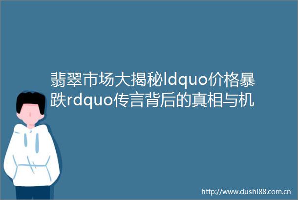 翡翠市场大揭秘ldquo价格暴跌rdquo传言背后的真相与机遇
