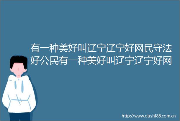 有一种美好叫辽宁辽宁好网民守法好公民有一种美好叫辽宁辽宁好网民引领新风尚振兴新突破辽宁杠杠滴