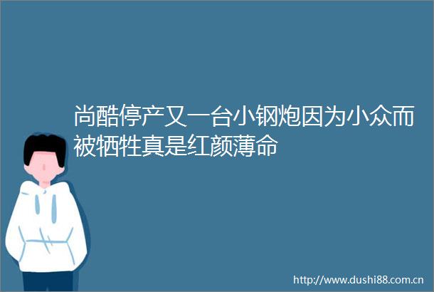 尚酷停产又一台小钢炮因为小众而被牺牲真是红颜薄命