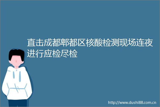 直击成都郫都区核酸检测现场连夜进行应检尽检