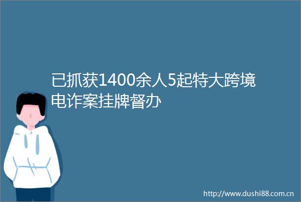 已抓获1400余人5起特大跨境电诈案挂牌督办