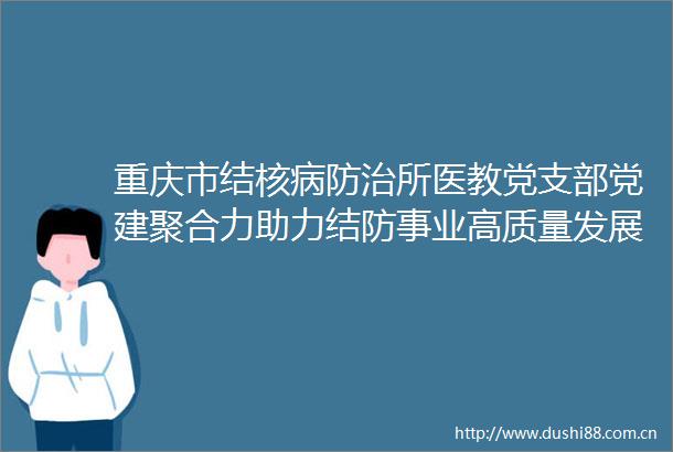 重庆市结核病防治所医教党支部党建聚合力助力结防事业高质量发展
