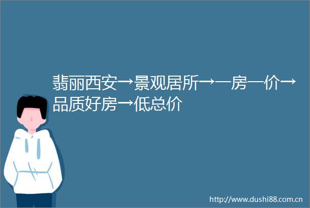 翡丽西安→景观居所→一房一价→品质好房→低总价