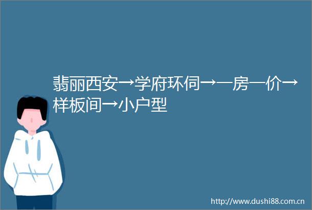 翡丽西安→学府环伺→一房一价→样板间→小户型